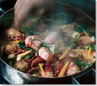 Panaché de la mer , lait de langoustines