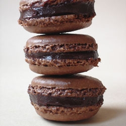 macarons fourrés au chocolat